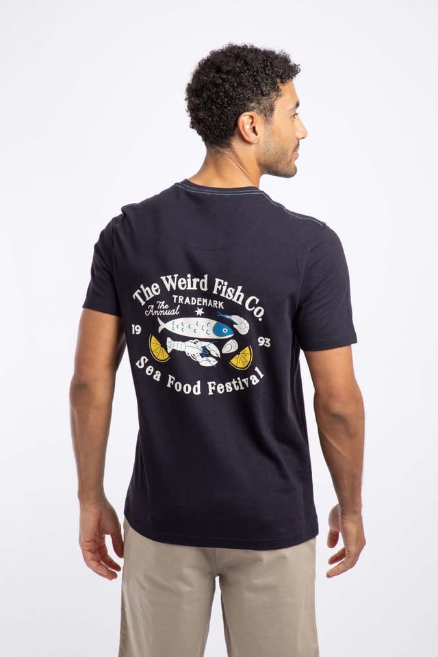 Weird Fish Weird Fish Men's Food Festival Graphic T-Shirt in Midnight - 3