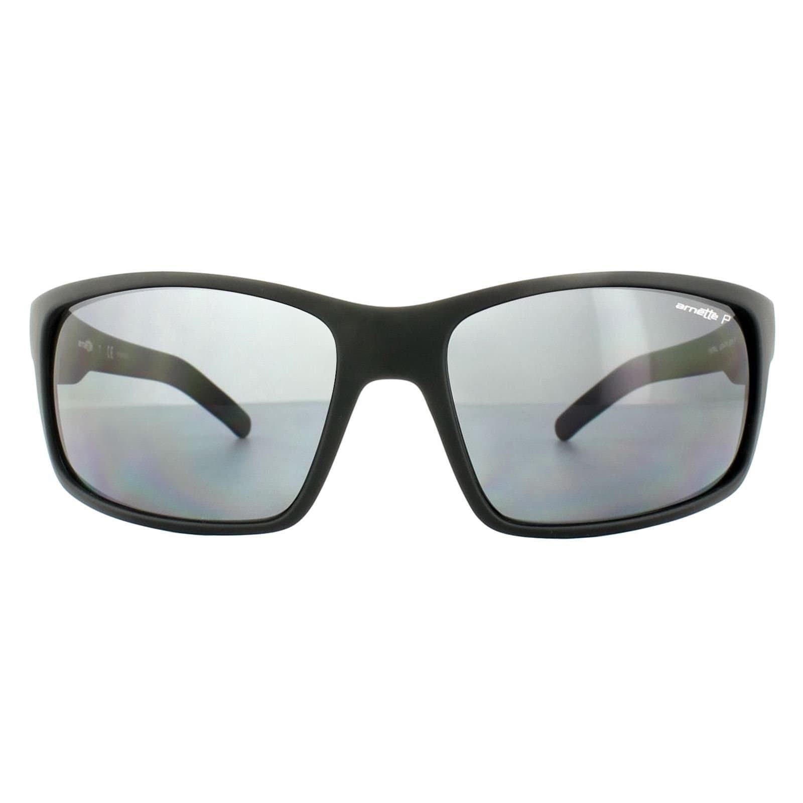 Arnette Arnette Men's Wrap Fuzzy Black Grey Polarized Sunglasses