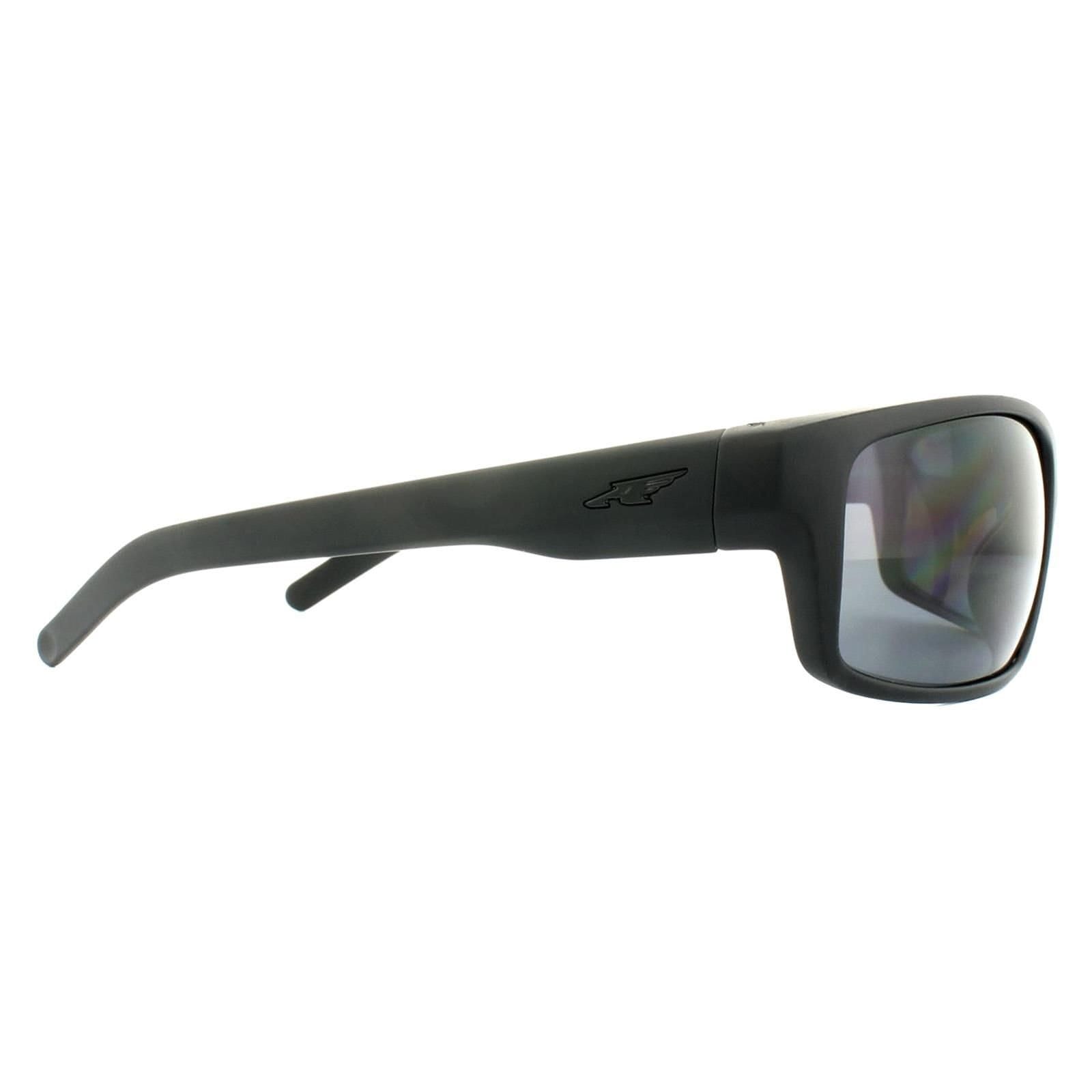 Arnette Arnette Men's Wrap Fuzzy Black Grey Polarized Sunglasses - 4
