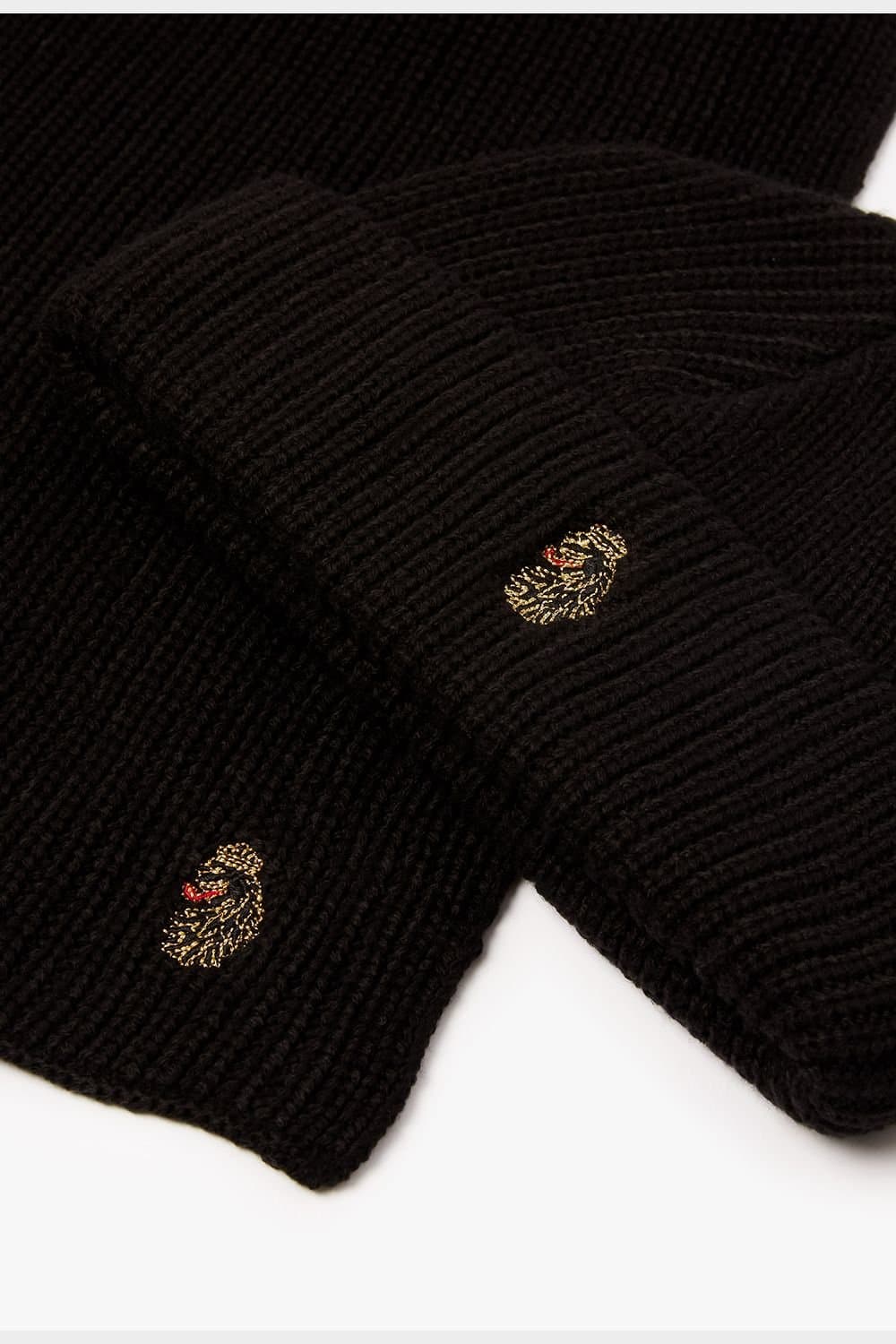 Luke 1977 Luke 1977 Men's Dexy Set Knitted Beanie & Scarf in Black