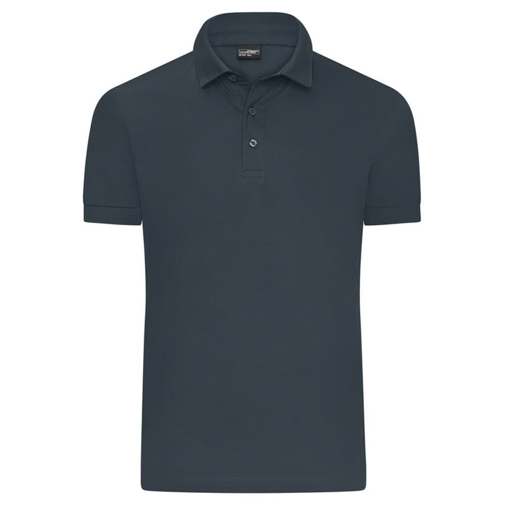 James and Nicholson James and Nicholson Men's Mercerised Cotton Regular Polo Shirt in Dark Grey