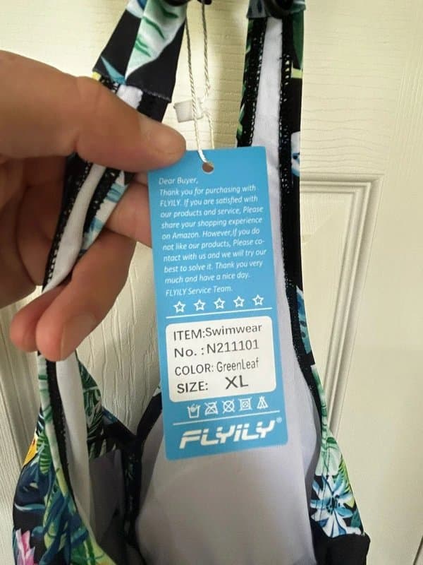 Flyily Brand New Flyliy Tropical GreenLeaf One-Piece Swimsuit - Size XL (BNWT)