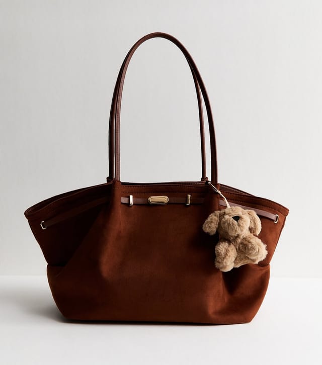 New Look Light Brown Cockerpoo Plush Bag Charm New Look - 2