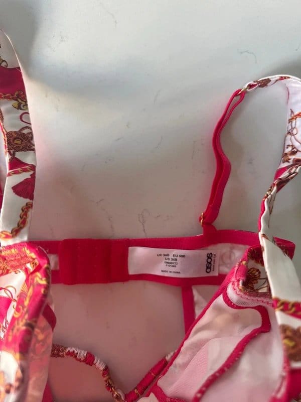 ASOS Pink and Gold Corset Top Size 34B