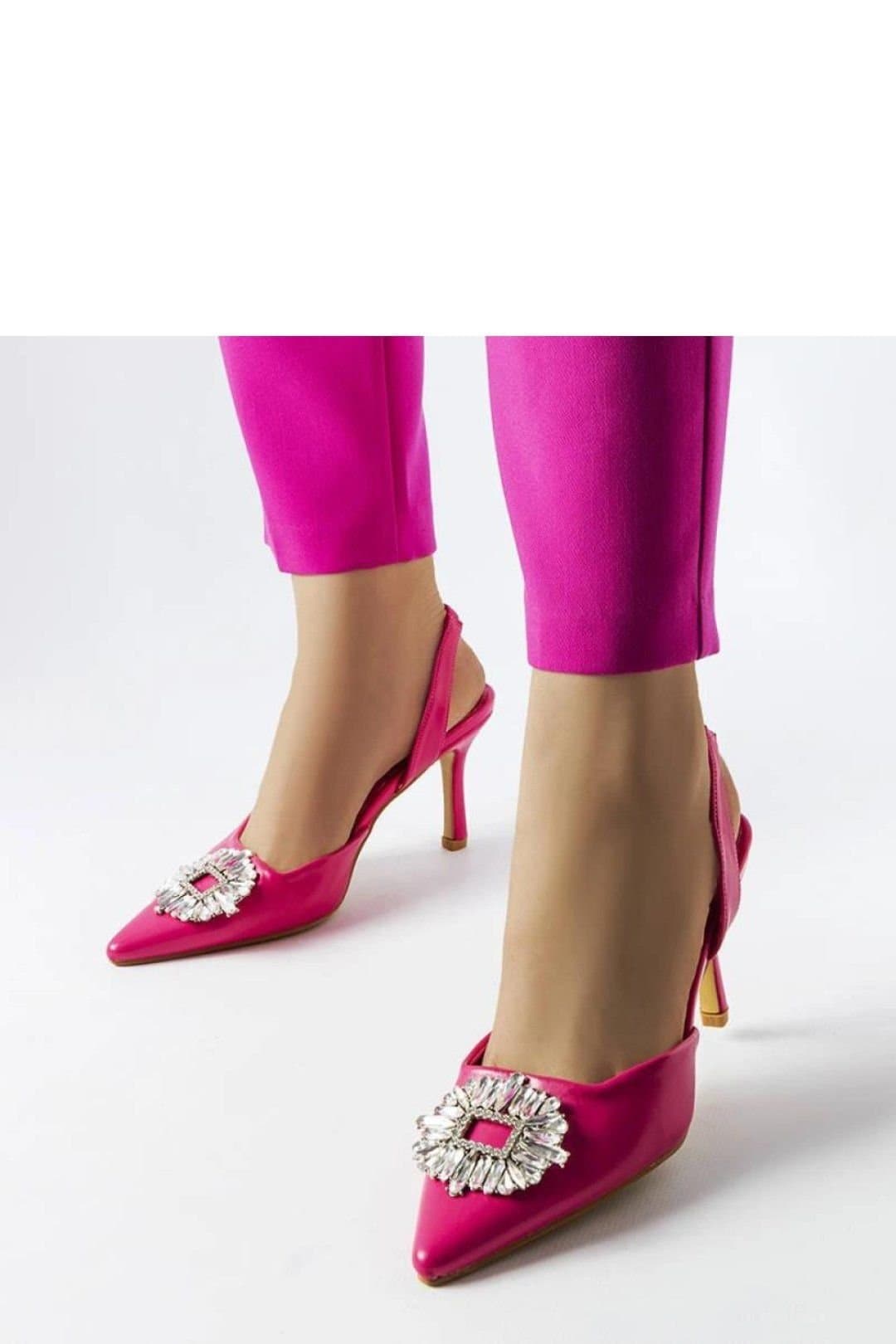 Love Lace Love Lace Women's Elegant Zircon High Heel Pumps with Slip On Comfort for Summer in Pink