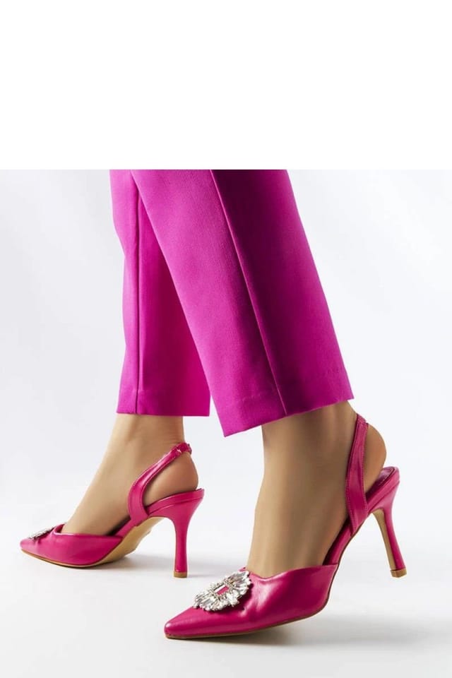 Love Lace Love Lace Women's Elegant Zircon High Heel Pumps with Slip On Comfort for Summer in Pink - 2
