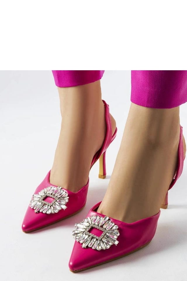 Love Lace Love Lace Women's Elegant Zircon High Heel Pumps with Slip On Comfort for Summer in Pink - 3