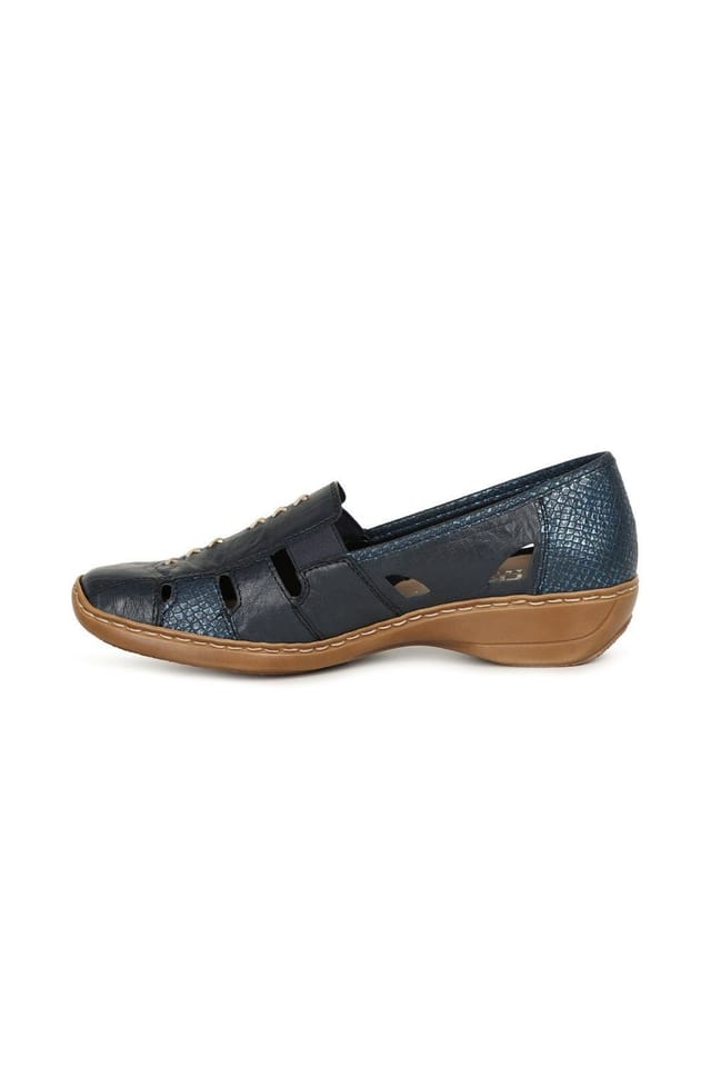 Rieker Rieker Women's 'Denise' Slip On Vamp Shoes in Navy - 2