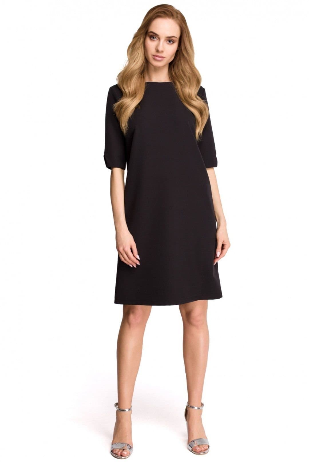 Love Lace Love Lace Women's Minimalist Day Dress with Back Neckline in Black