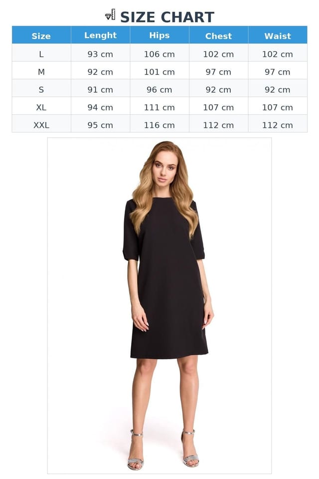 Love Lace Love Lace Women's Minimalist Day Dress with Back Neckline in Black - 3