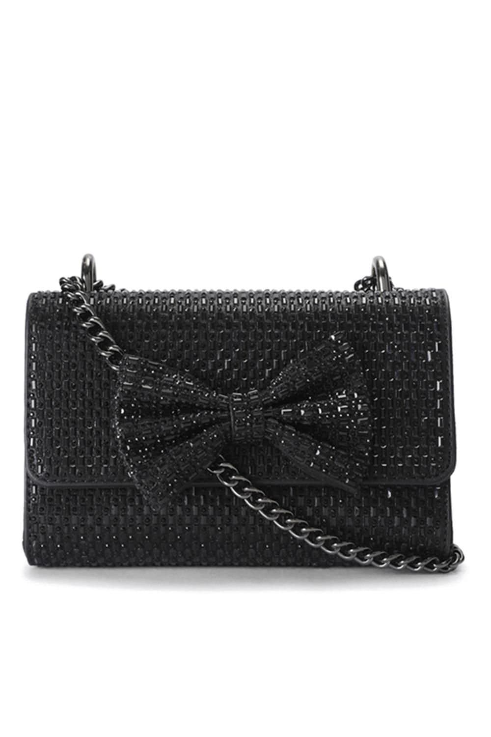 Miss KG Miss KG Women's 'Tilly Jewel Bow Clutch' Bag in Black