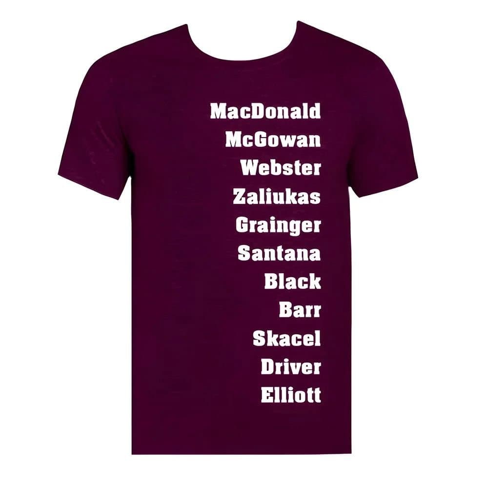 Hearts Hearts Men's Favourite XI Tee in Maroon