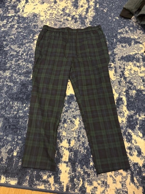 New Look Green Check Men's Trousers