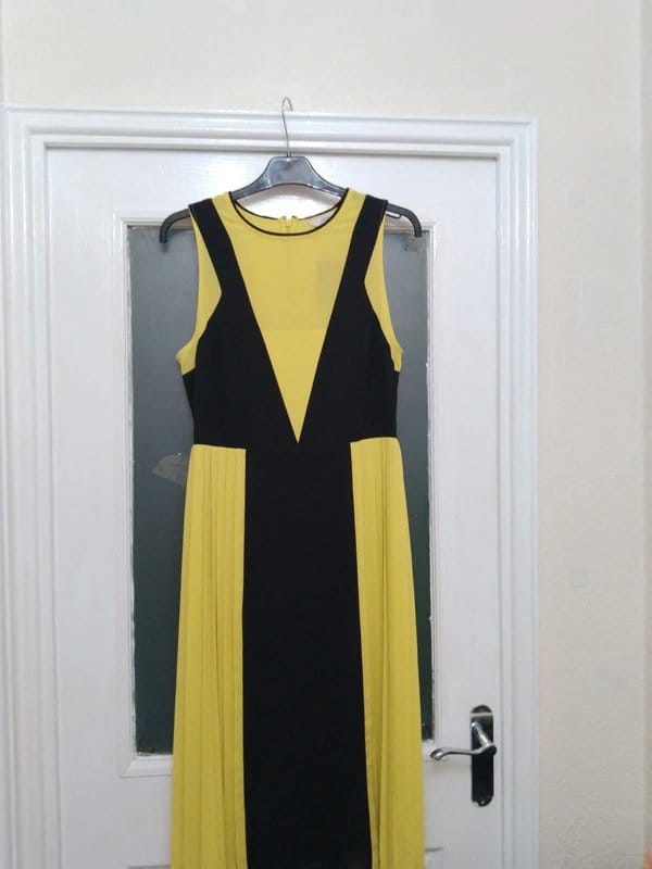 Next Sunflower Yellow and Black Chiffon Dress