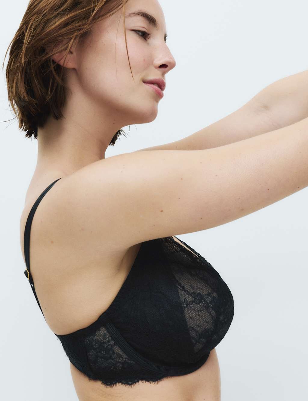 Marks & Spencer M&S Ida Lace Wired Plunge Bra (F-H) Black - 2