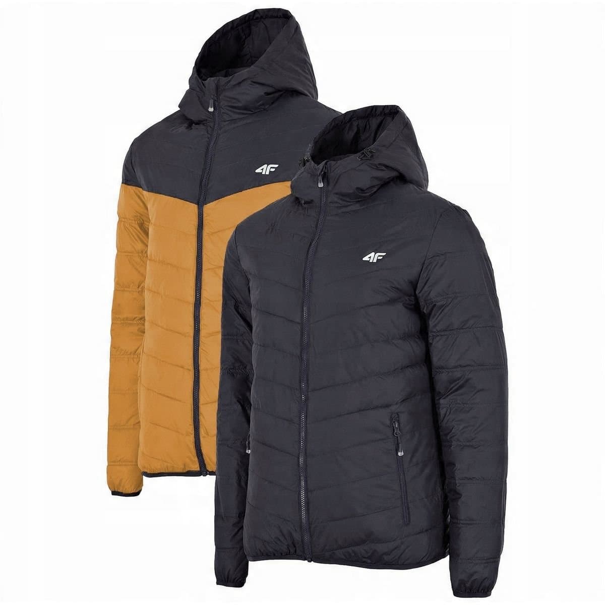 4F 4F Men's M434 Synthetic Down Jacket in Brown