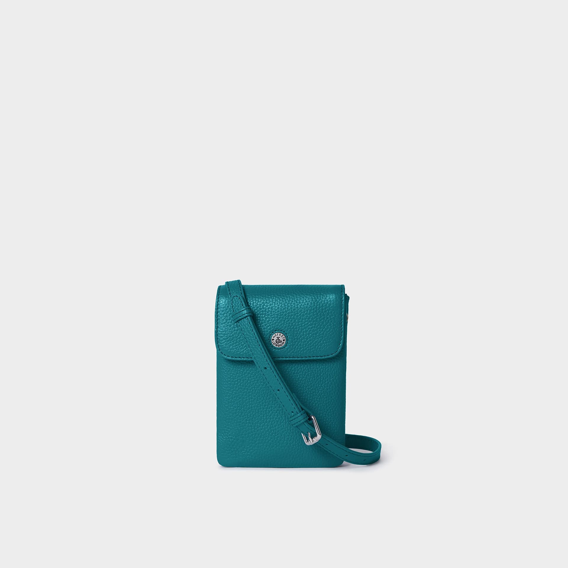 OSPREY LONDON OSPREY LONDON Women's The Madison Leather Phone Bag in Teal