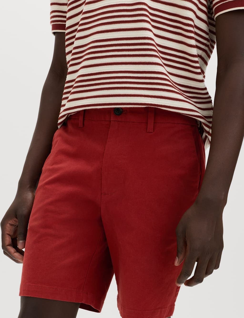 Marks & Spencer M&S Regular Fit Stretch Chino Shorts Paprika