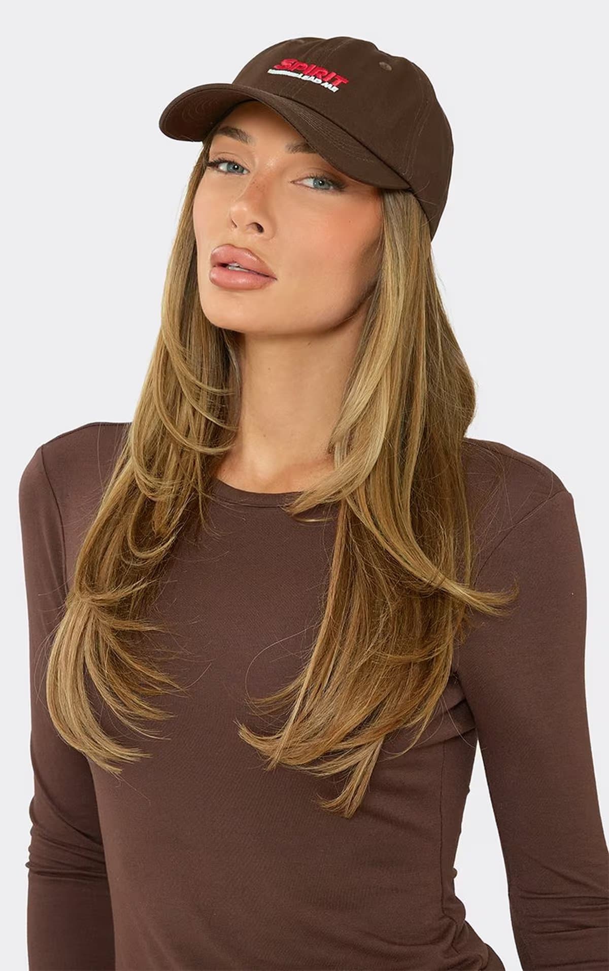 EGO Spirit Logo Detail Baseball Cap In Brown, Women's Size UK 0