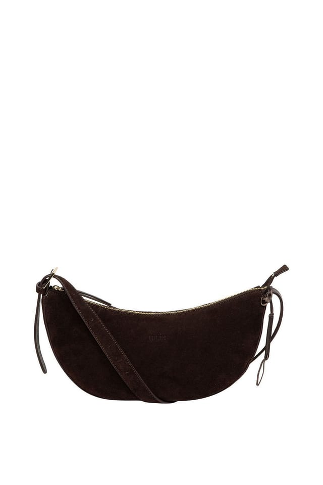 Cultured London Cultured London Women's 'Carine' Suede Cross Body Bag in Dark Brown - 2
