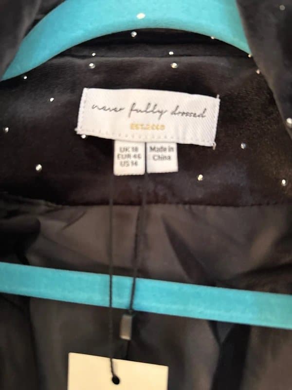 Never Fully Dressed Never fully dressed Velvet jacket with sparkle!