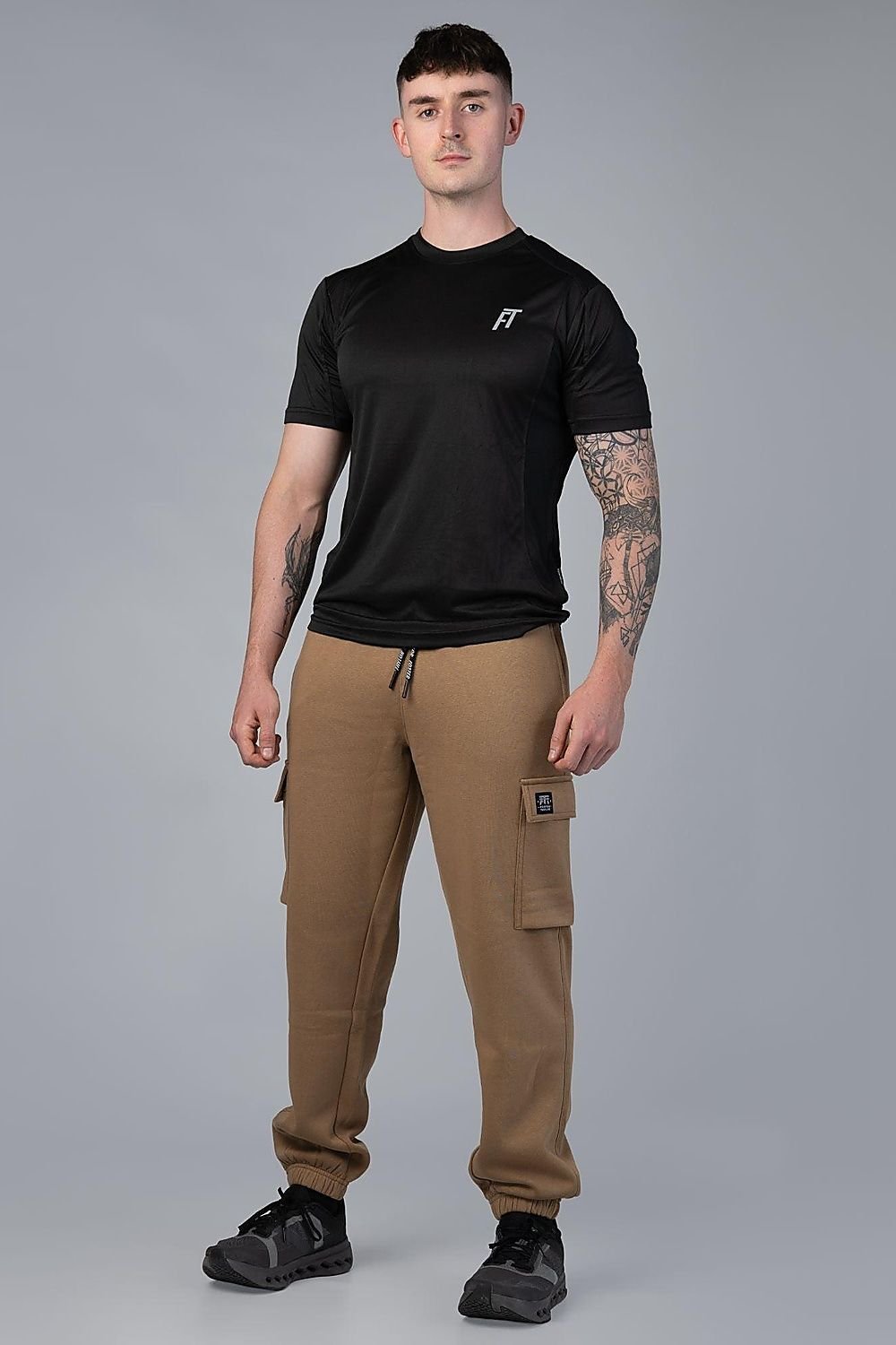 Foster Taylor Foster Taylor Men's Cargo Cuffed Joggers in Bronze - 2