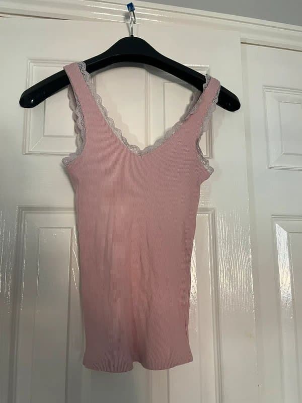 New Look Dusky pink lace tank top