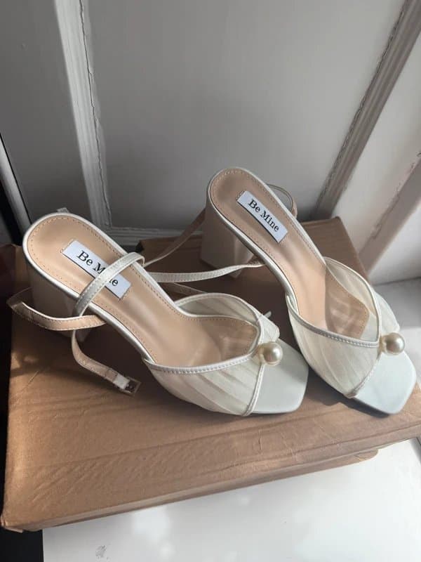 ASOS Be Mine block heel bridal shoes