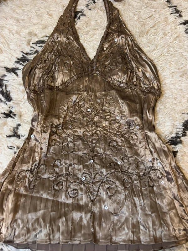 New Look Y2K old Newlook embellished halterneck