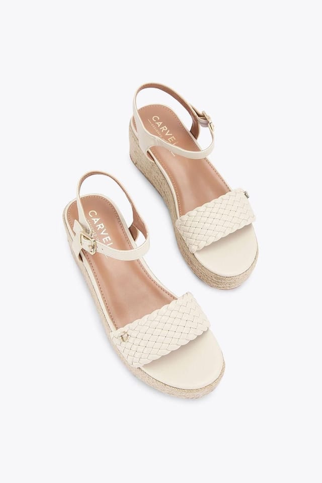 Carvela Carvela Women's 'Treccia Flatform' Sandals in Cream - 2