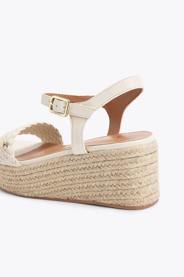Carvela Carvela Women's 'Treccia Flatform' Sandals in Cream - 3