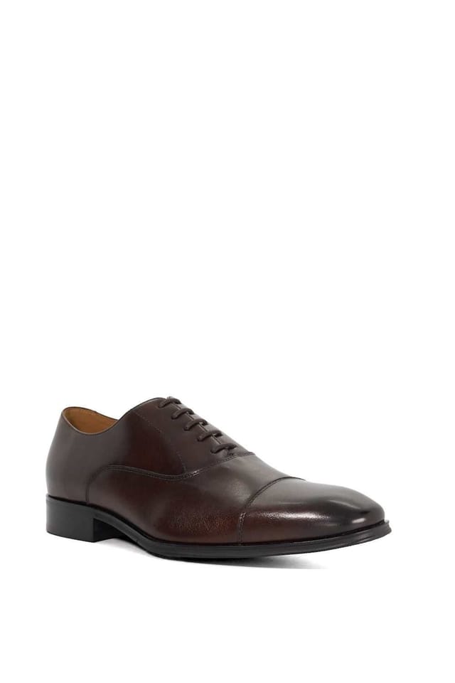 Dune London Dune London Men's Wide Fit 'Solver' Leather Oxfords in Brown - 2