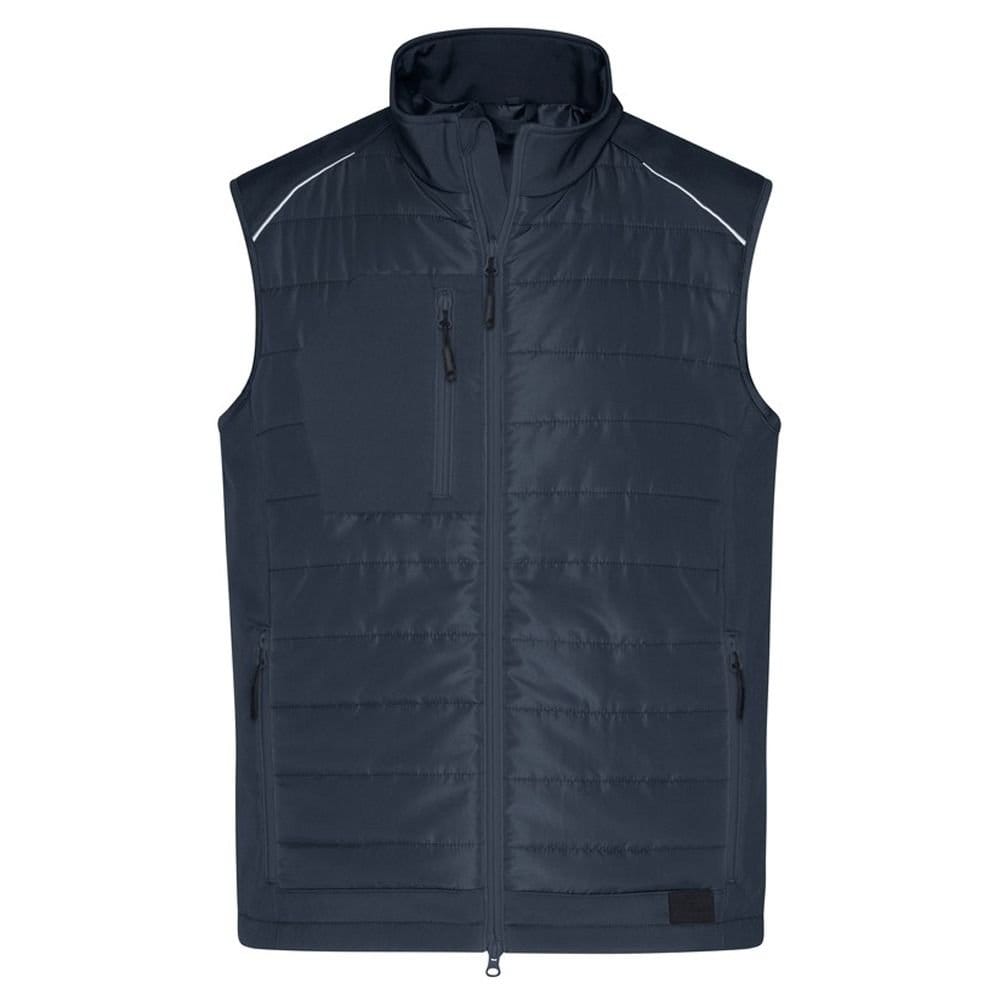 James and Nicholson Men's Hybrid Gilet in Dark Grey