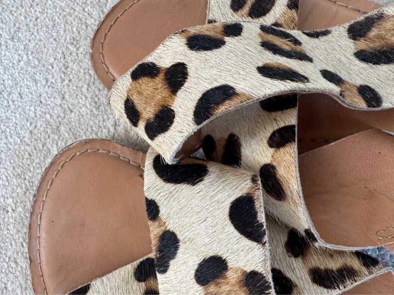 ASOS ASOS design Leopard print flat sandal size 5