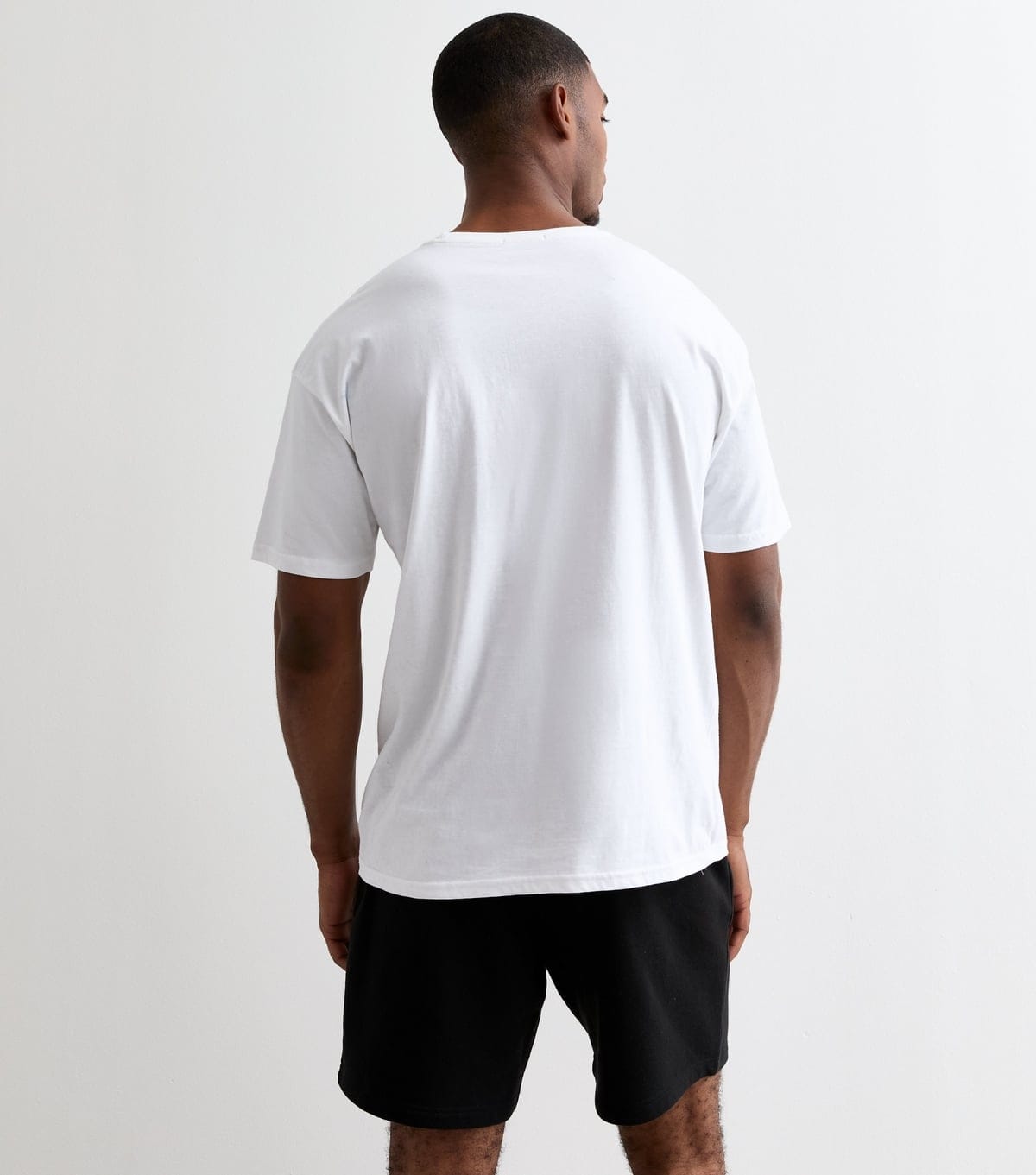 New Look Men's Black Relaxed Fit Drawstring Jersey Shorts New Look - 4