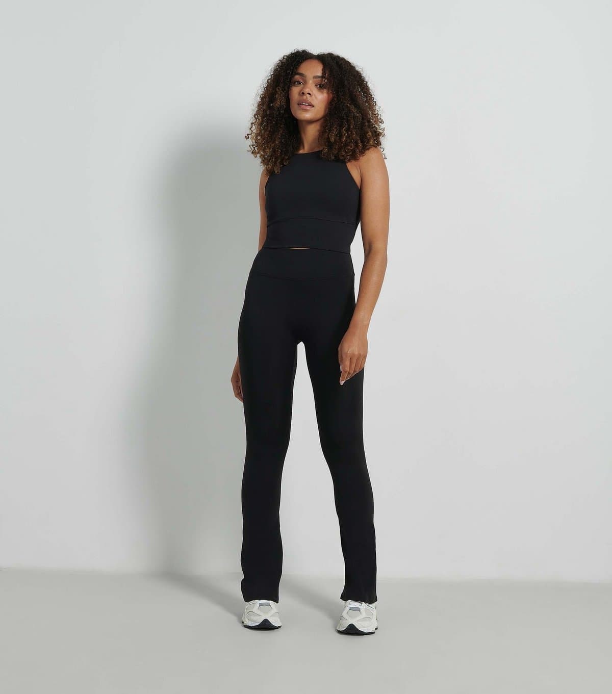 Rise Women's by Zara McDermott Black Flared Active Leggings Rise New Look