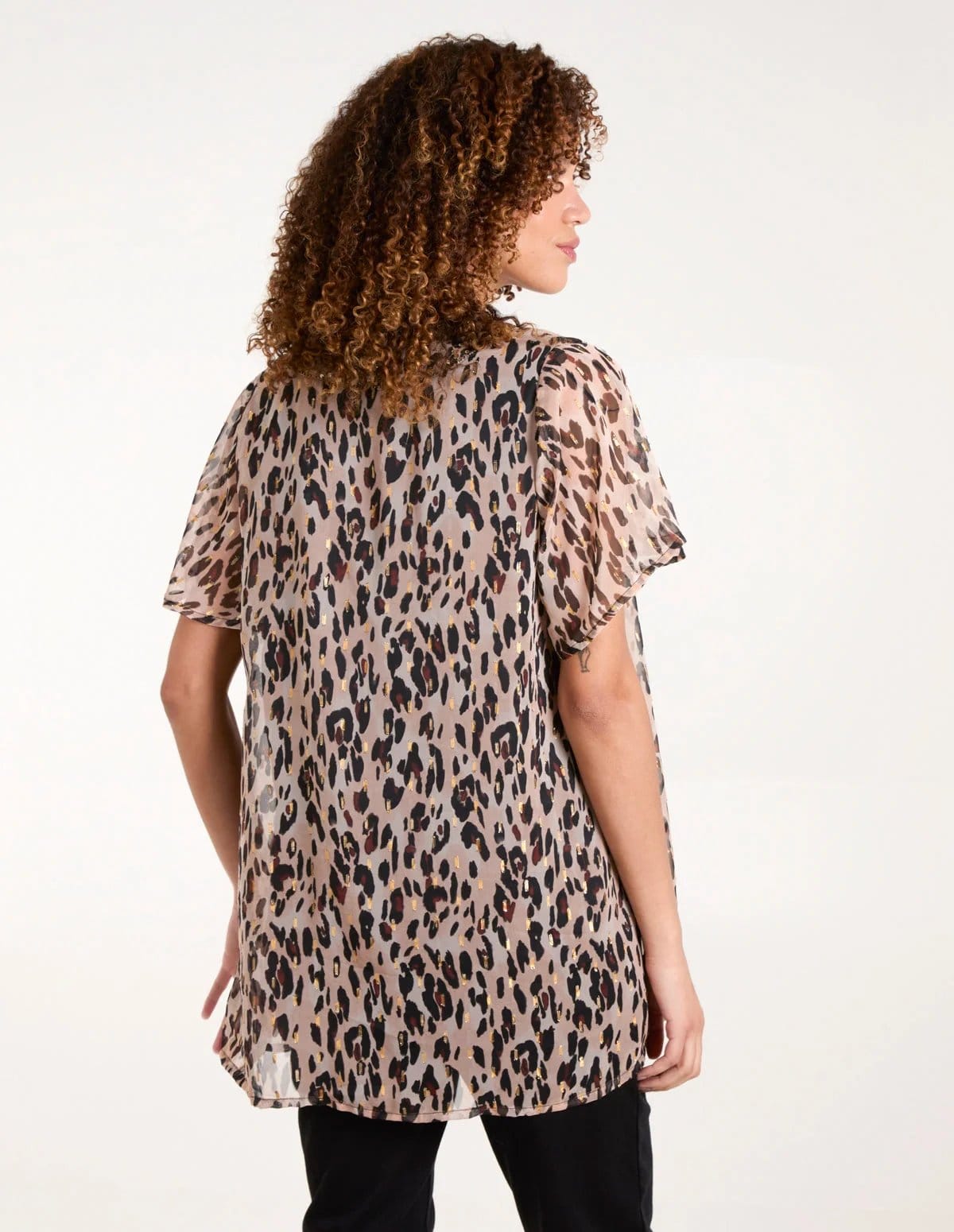 Blue Vanilla V Neck Animal Blouse - 4