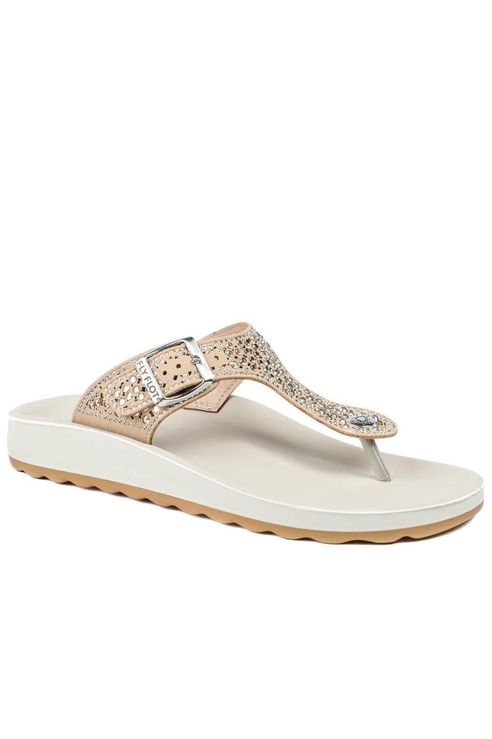 Fly Flot Fly Flot Women's Flyflot Buckled Toe Post Sandals in Beige