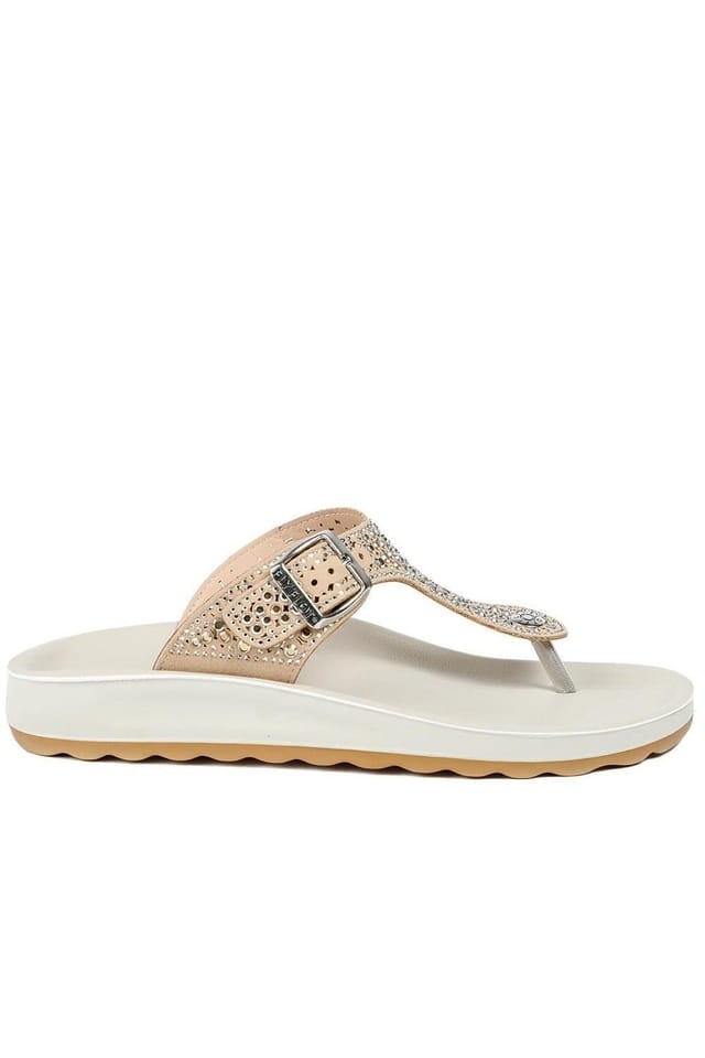 Fly Flot Fly Flot Women's Flyflot Buckled Toe Post Sandals in Beige - 2