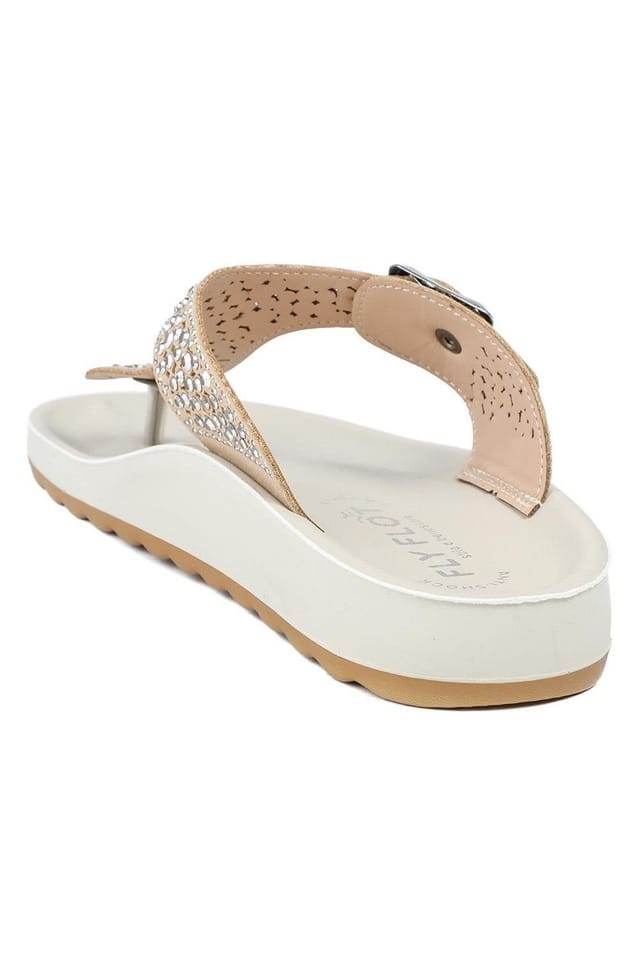Fly Flot Fly Flot Women's Flyflot Buckled Toe Post Sandals in Beige - 3