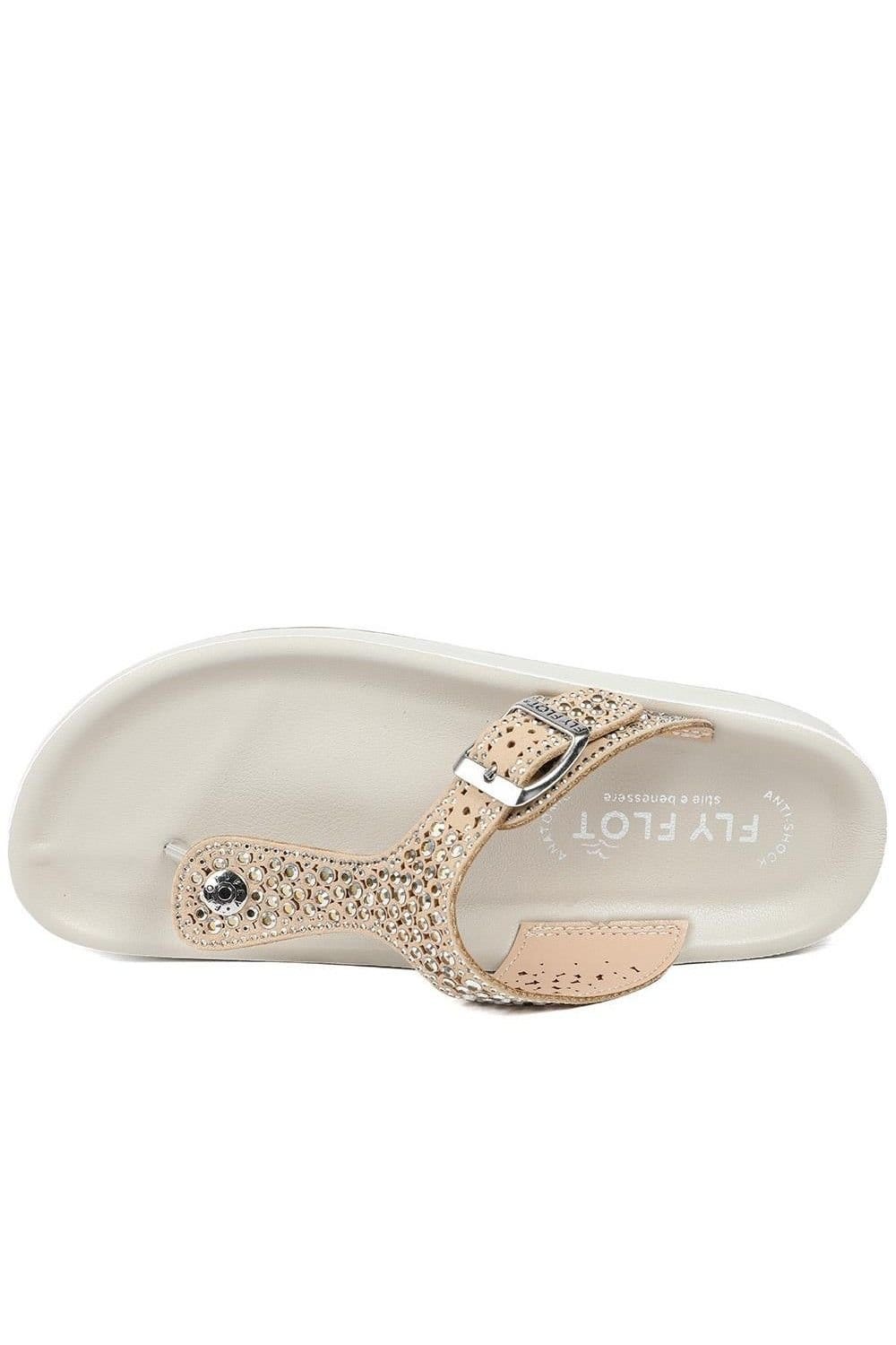 Fly Flot Fly Flot Women's Flyflot Buckled Toe Post Sandals in Beige - 4