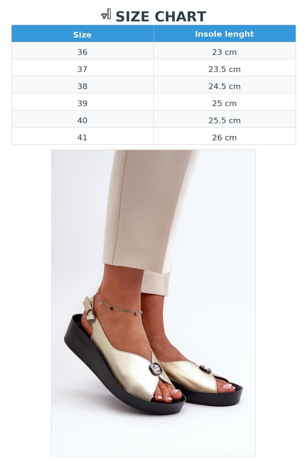 Love Lace Love Lace Women's SBarski Platform Wedge Sandals with Adjustable Buckle Strap in Gold - 4