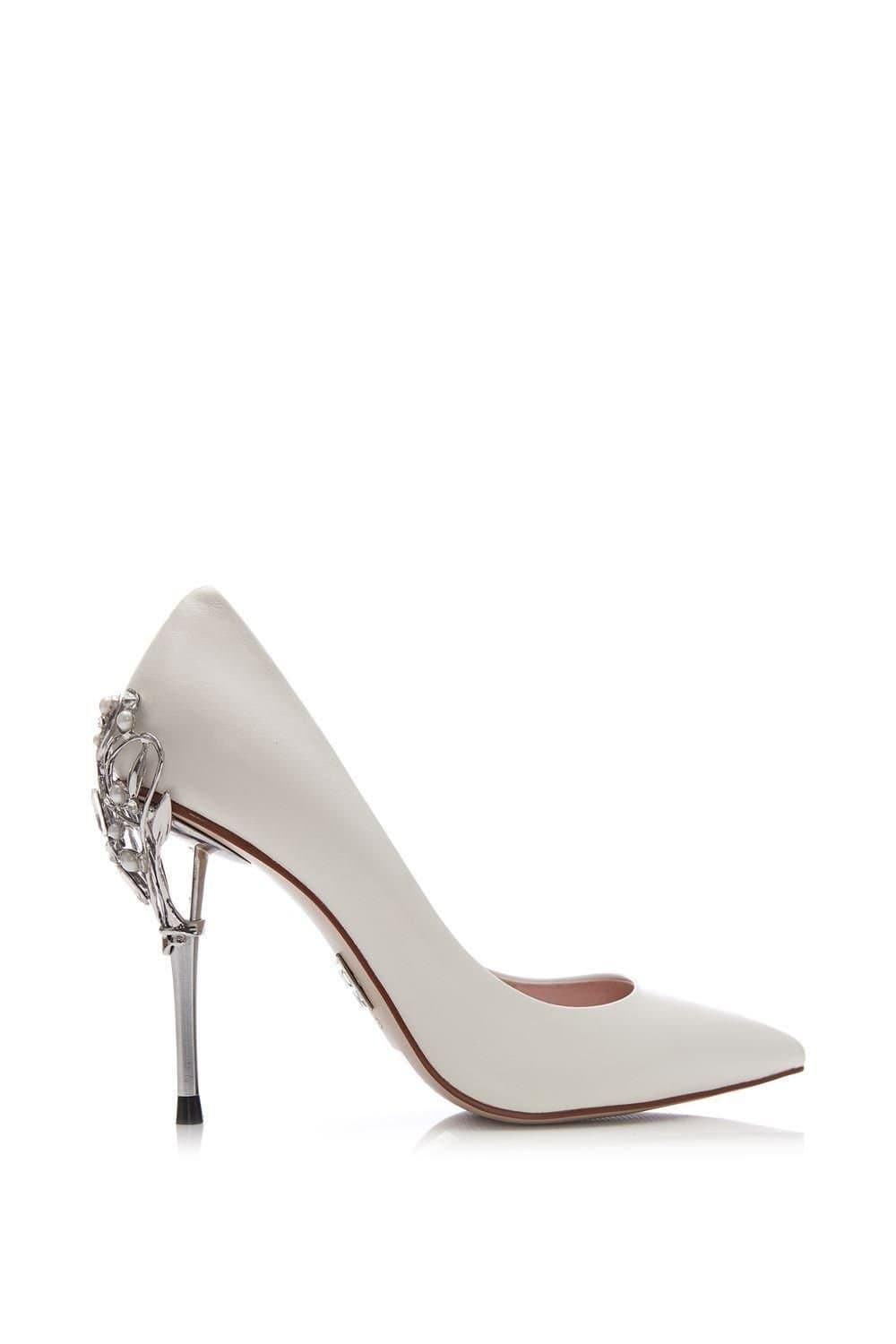 Moda In Pelle Moda In Pelle Off-White Leather Court Shoes