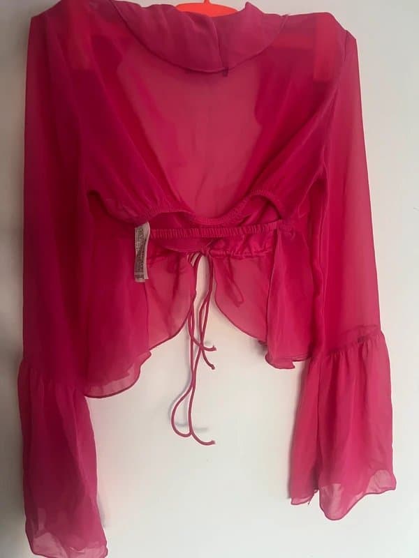 Bershka Chiffon frill top