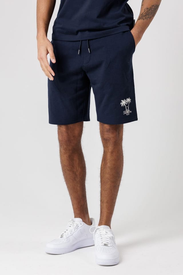 Tokyo Laundry Tokyo Laundry Men's Palm Print T-Shirt & Shorts Lounge Set in Navy - 3