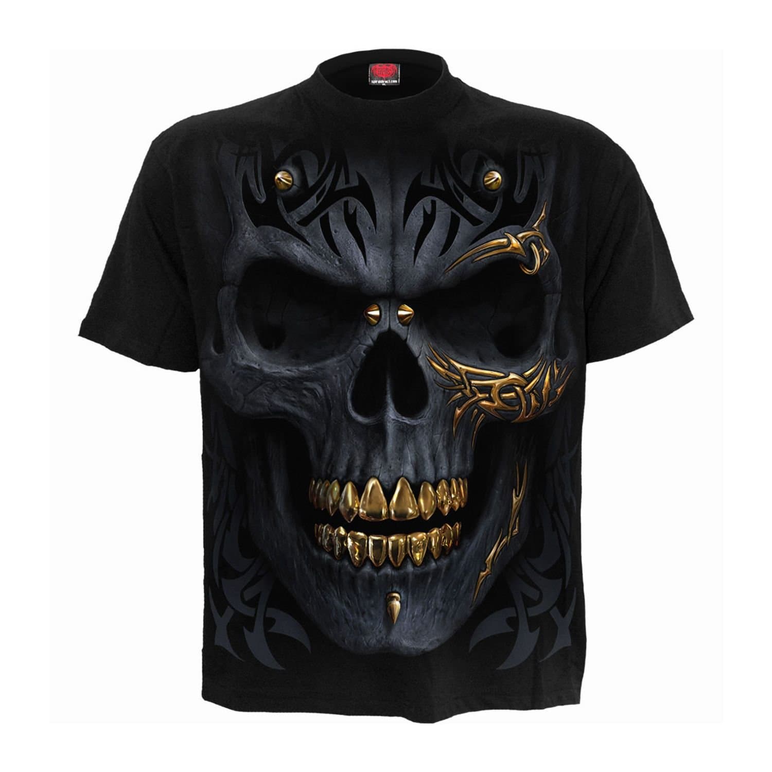 Spiral Direct Spiral Direct Men's Black Gold Back Print T-Shirt