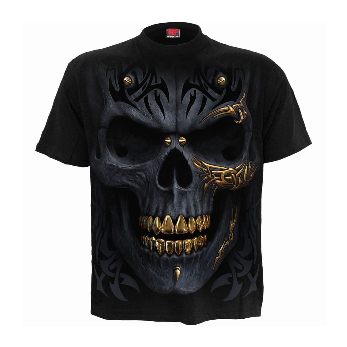 Spiral Direct Spiral Direct Men's Black Gold Back Print T-Shirt - 1