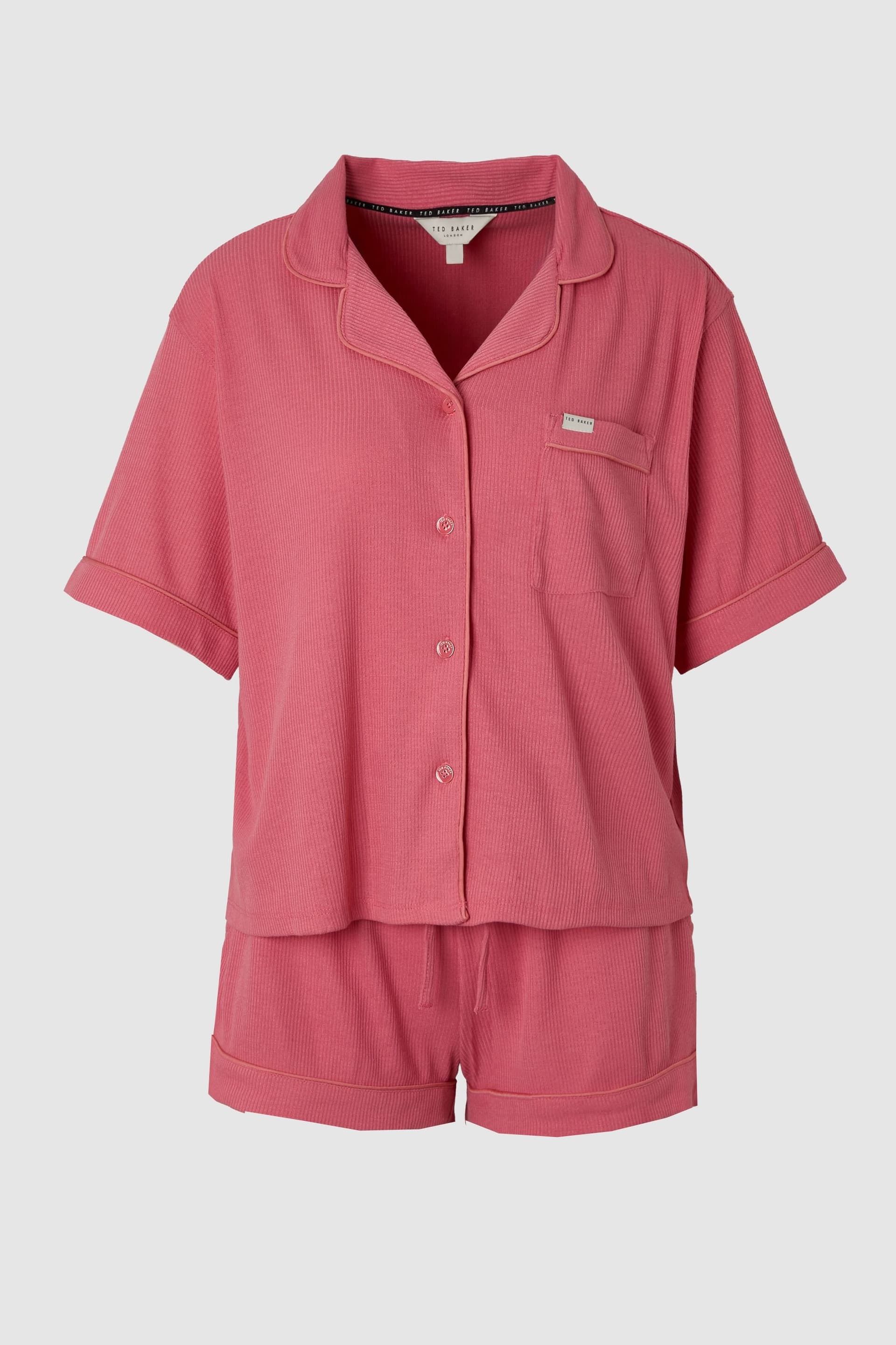 Ted Baker Ted Baker Women's Traditional Short Pj Set Desert Rose in Pink