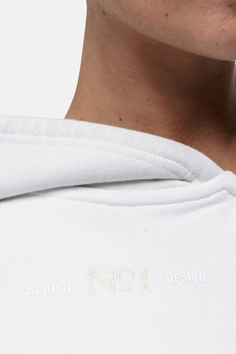 Good For Nothing Good For Nothing Women's Embroidered Relaxed Fit Zip Through Hoodie in White - 4