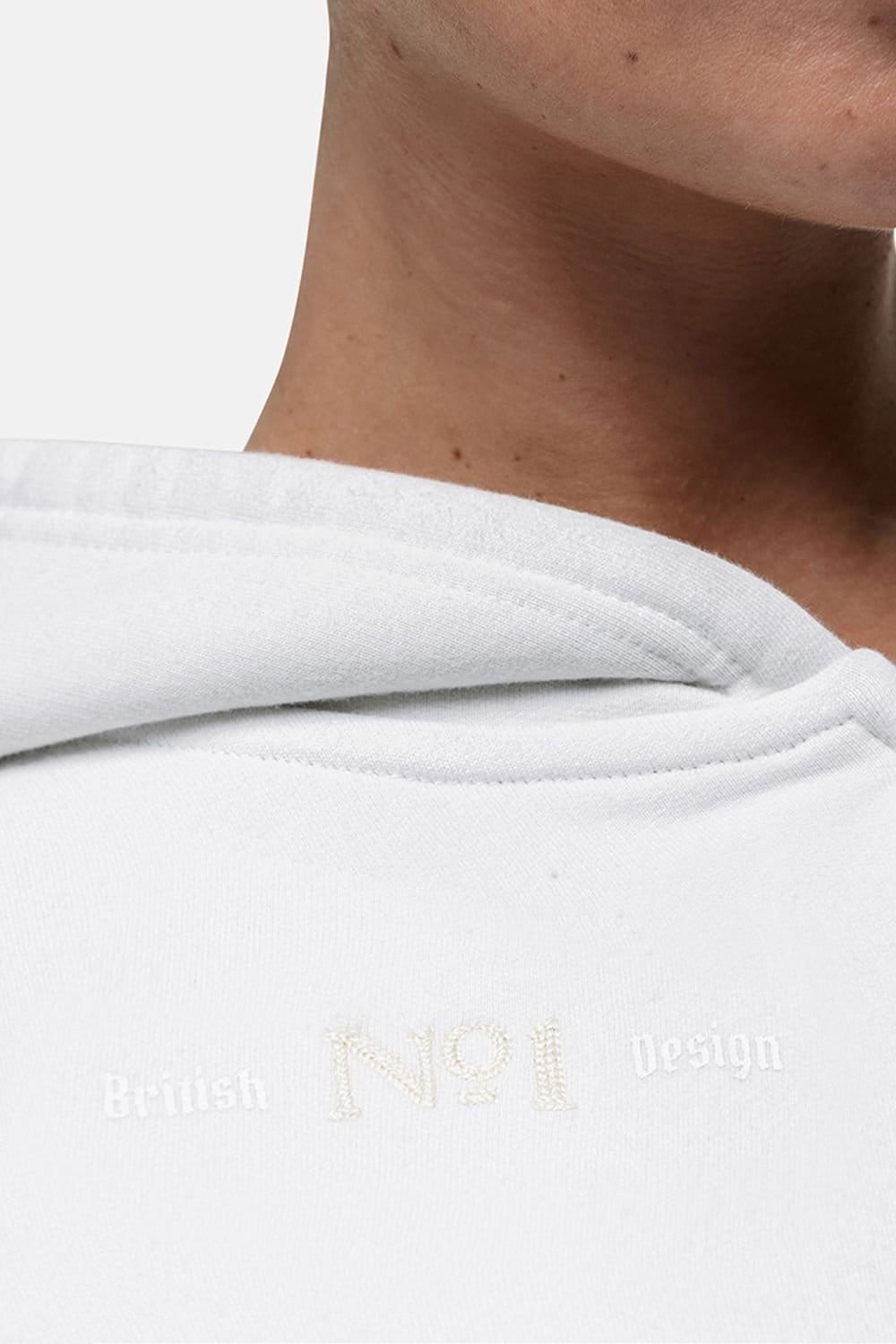Good For Nothing Good For Nothing Women's Embroidered Relaxed Fit Zip Through Hoodie in White - 4